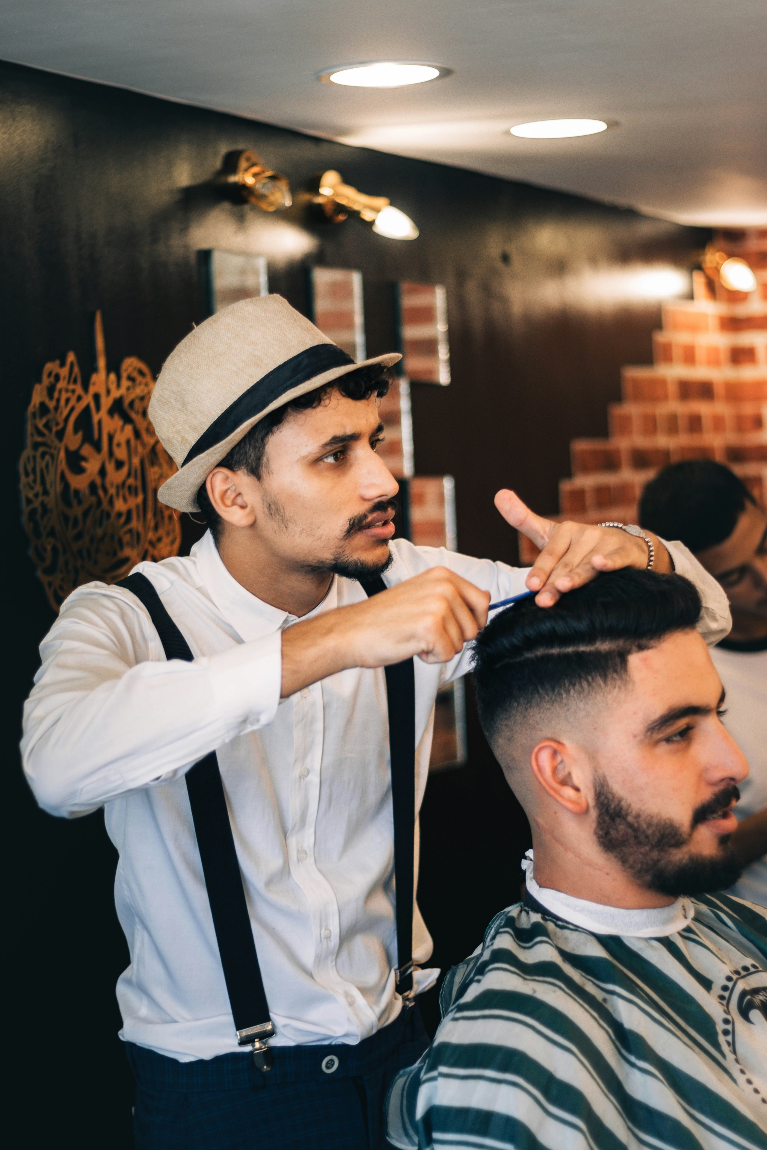 Barber at work in their salon